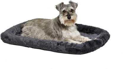 MidWest Homes for Pets QuietTime Dog Bed - White Fleece Bolster, Ultra-Soft and Machine Washable, Fits 24-Inch Crates and Carriers, for Small Breed Dogs