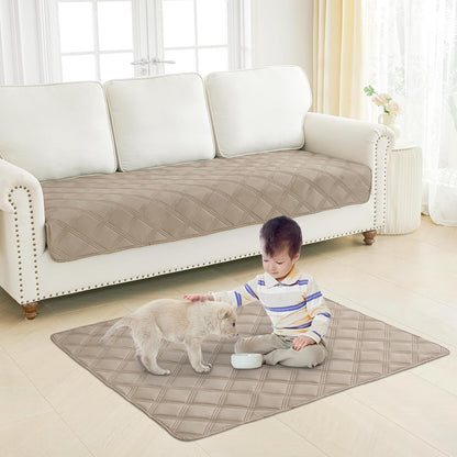 Smiry Waterproof Dog Bed Cover Blanket 30x70, Soft Reversible Pet Blanket, Washable Leakproof Cats Dogs Couch Cover for Sofa, Couch, Furniture, Grey/Dark Grey