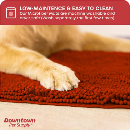 My Doggy Place Dog Mud Mat, 36"x26" Ash – Thick Microfiber Entry Rug for Snow, Mud & Salt – Absorbent, Quick-Dry, Washer-Safe & Non-Slip, Large