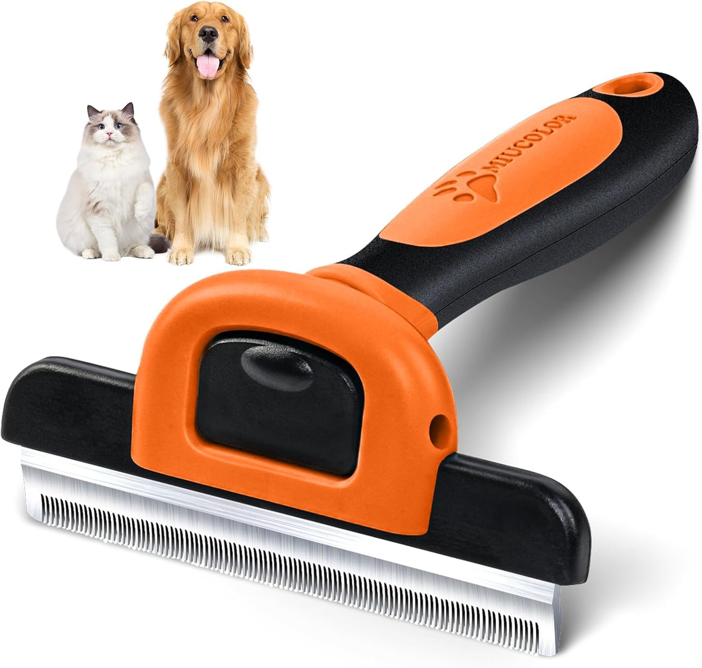 MIU COLOR Pet Grooming Brush, Deshedding Tool for Dogs & Cats, Effectively Reduces Shedding by up to 95% for Short Medium and Long Pet Hair