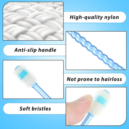 4 Pcs Cat Toothbrush 360, Deep Teeth Cleaning Cat 360 Toothbrush, 360 Toothbrushes Cat Soft Bristle Multi-Color, 360° Pet Toothbrush Round Design for Small Dogs Cats Dental Care