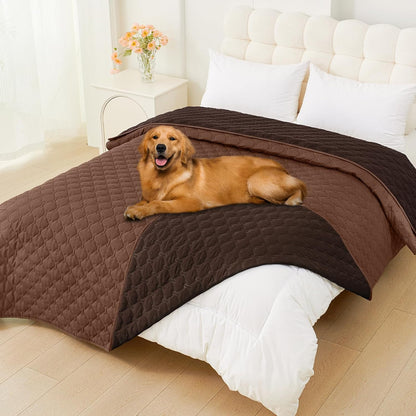 Smiry Waterproof Dog Bed Cover Blanket 30x70, Soft Reversible Pet Blanket, Washable Leakproof Cats Dogs Couch Cover for Sofa, Couch, Furniture, Grey/Dark Grey