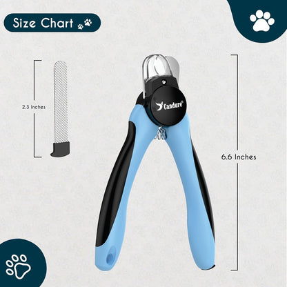 Candure Dog Nail Clippers Professional Pet Nail Clipper Suitable for Cats, Rabbits and Guinea Pigs - Safety Lock/Protective Guard to Avoid Over Cutting (Green, Medium to Small)