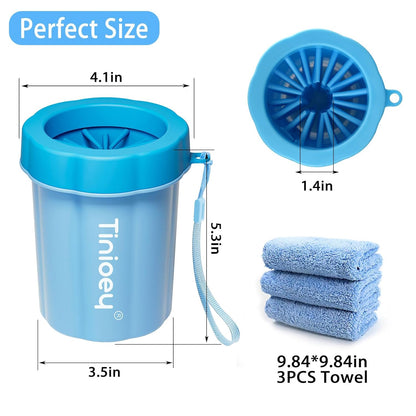 Dog Paw Cleaner for Small Dogs, Dog Paw Washer, Muddy Paw Cleaner, Pet Foot Cleaner, Dog Paw Protector Kit
