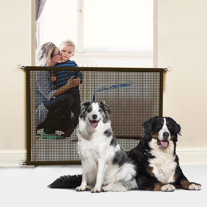 Cupount Baby Gate for Stairs - Dog Gate Indoor Mesh Pet Gates for Doorways (Black, 30" H x 41" W)