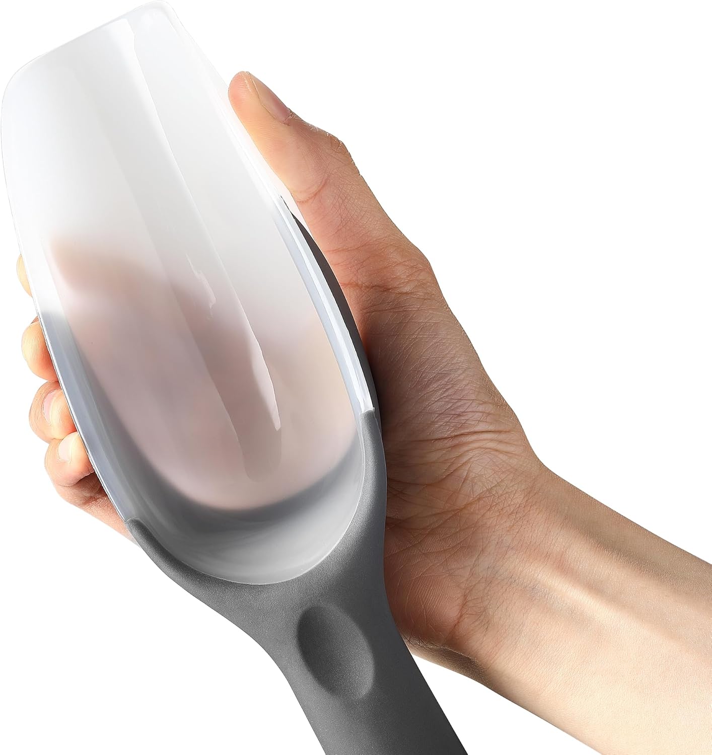 Spring Chef Dog Food Scoop, Contoured Translucent Flexi-Plastic Pet Food Scooper with Soft Grip Handle, Kitchen Magnetic Ice Scoop for Freezer, Ice Machine, Popcorn, Flour, Coffee Bean - Mint