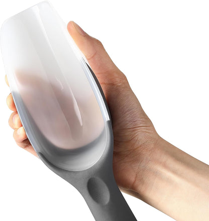 Spring Chef Dog Food Scoop, Contoured Translucent Flexi-Plastic Pet Food Scooper with Soft Grip Handle, Kitchen Magnetic Ice Scoop for Freezer, Ice Machine, Popcorn, Flour, Coffee Bean - Mint