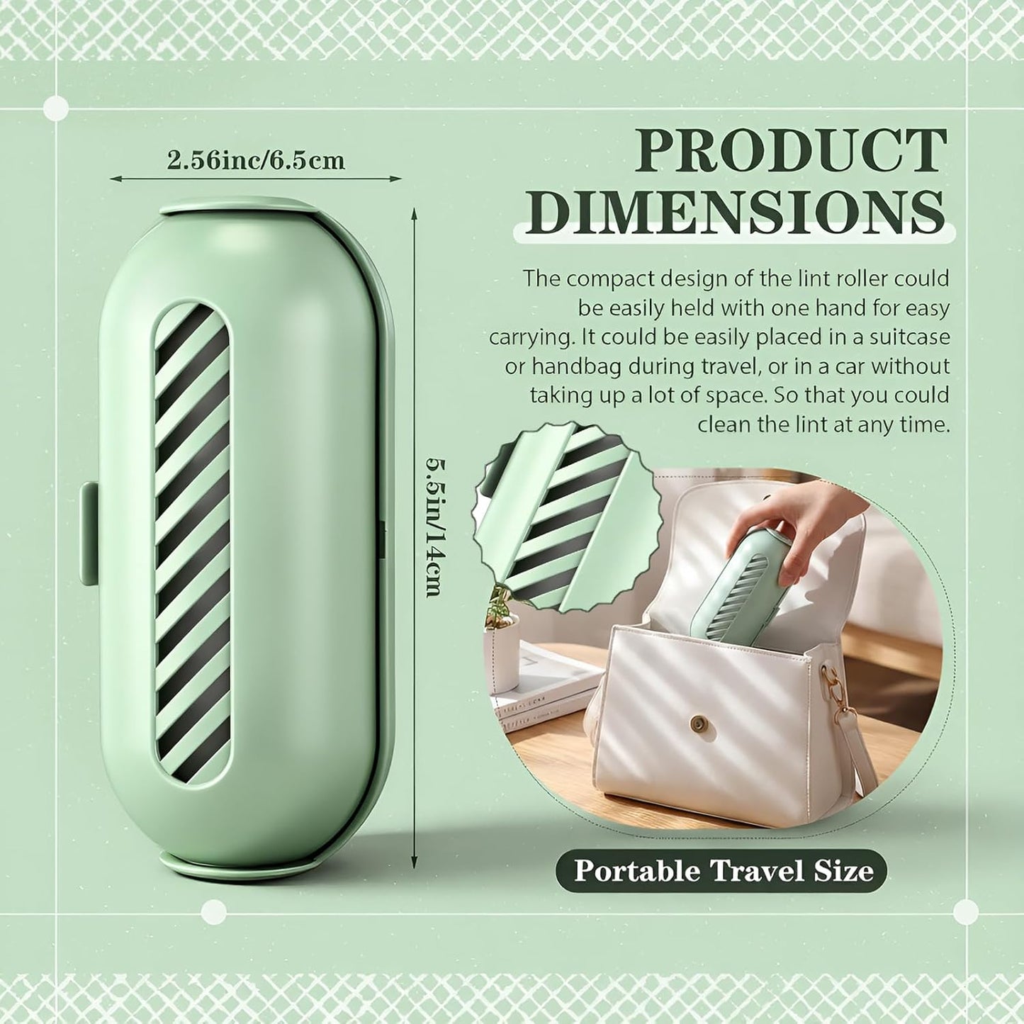 Sliner 2 Pack Reusable Lint Roller for Pet Hair New Silicone Washable Sticky Roller Portable Lint Remover Extra Sticky Cleaner Cat Dog Hair Remover for Pet Clothes Sofa (White)