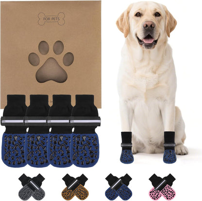 KOOLTAIL Dog Socks Shoes for Hot Pavement to Prevent Licking Paws, Winter Dog Boots&Paw Protector for Hardwood Floors Anti Slip,Traction Control Grip Booties for Small Medium Large Senior Dogs,Black M