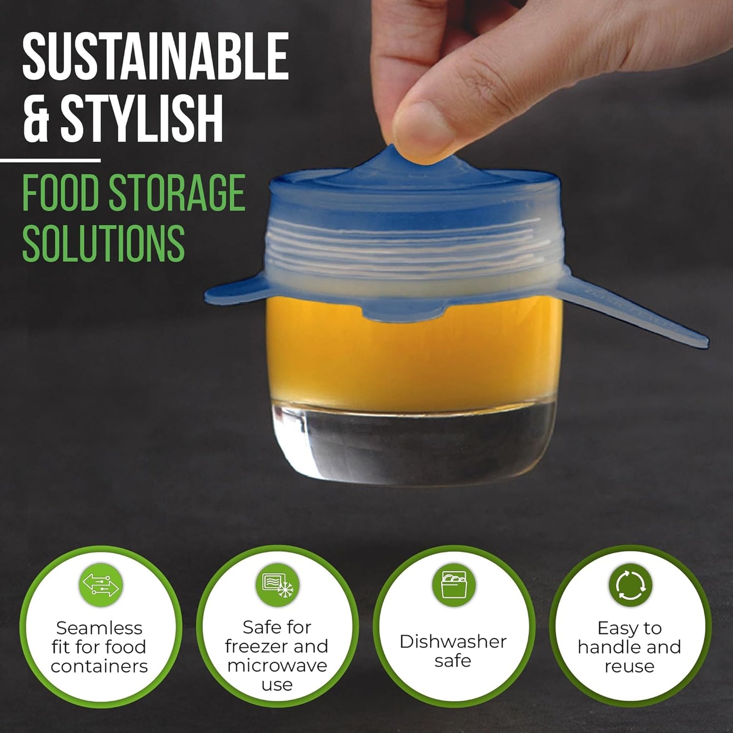 Reusable Silicone Can Lids – 2.6 Inch Can Covers for Dog & Cat Food – Universal Fit - Airtight Stretch Lids for Pet Food Cans, BPA-Free, Dishwasher Safe – 10 Pack