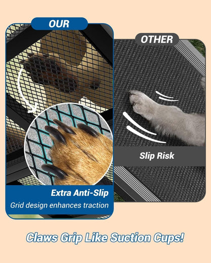 Dog Ramp for Car, 74" Long & 20" Wide Folding Outdoor Pet Ramp for Large Dogs, Non-Slip Safe Ramp for Truck/SUV/RV/Car