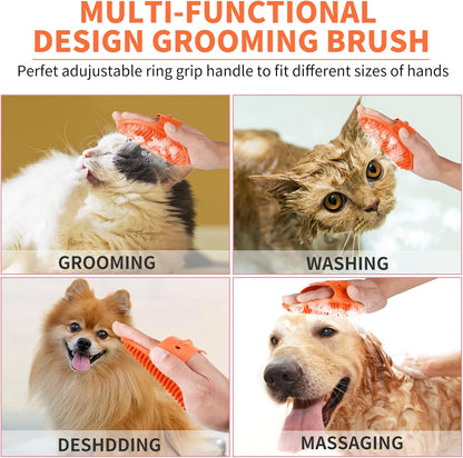 Professional 7 in 1 Dog Paw Cleaner for Dogs & Cats - Includes 1 Portable Paw Washer, 1 Bath Brush, 2 Dog Toothbrushes and 3 Absorbent Towels Note: Fits Paws up to 2 Inches Wide (Small, Blue)
