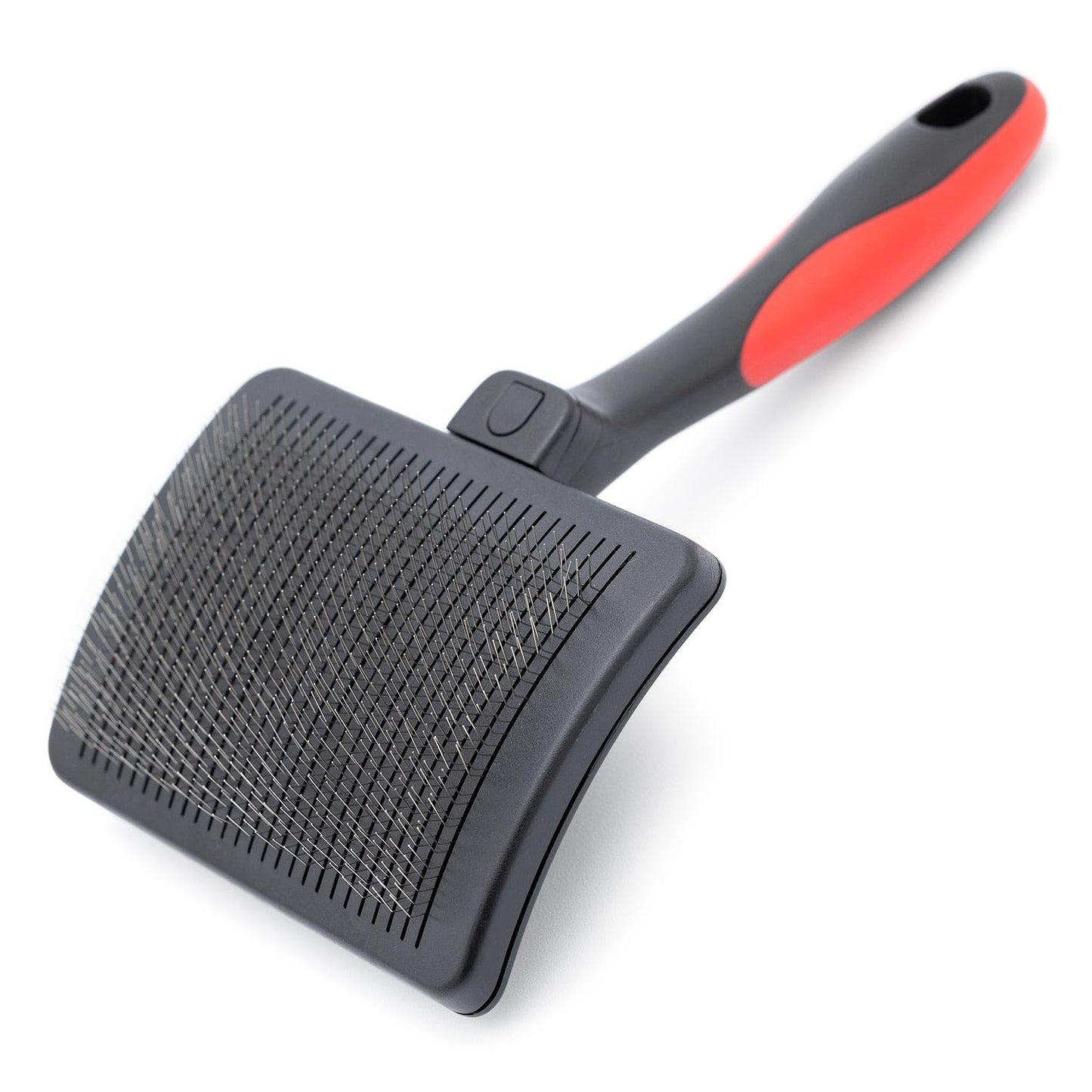 Jeffers Pet Dual Level Pin Universal Slicker Brush for Dogs, Cats & Small Pets - Curved Grooming Brush with Long & Short Pins for Shedding, Detangling, Finishing - Remove Mats & Dead Coat - Large