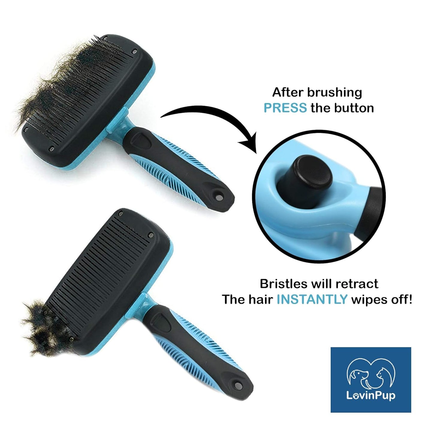 Pet Mat Remover – Professional Dematting Comb for Dogs and Cats – Stainless Steel Rounded Teeth for Gentle Knot & Tangle Removal – Dog Dematting Tools & Dog Grooming Supplies
