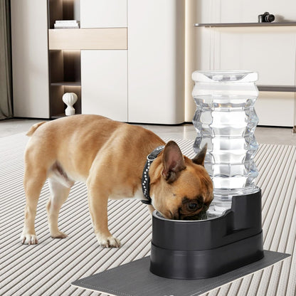 RIZZARI 8L Elevated Pet Water Dispenser – Stainless Steel Gravity Waterer with Auto-Refill Design for Medium and Large Dogs & Senior Pets -Comfortable Drinking Height for Living Rooms,Multi-Pet Homes
