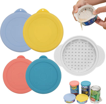 2PCs 3.0-inch Silicone Can Lids for Chef Boyardee | Van Camp's | Goya | Bush's Best | Farmer's Market Can, Can Cover for Canned Goods, Soup Can Cap, Fit Most Standard Size, Dishwasher Safe (Lids ONLY)