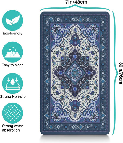 Pet Feeding Mat for Floors Waterproof Dog Mat for Food and Water Absorbent Quick Dry Non Slip mat for Cat Bowls
