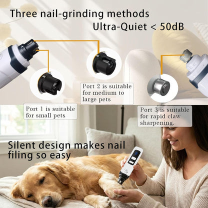 OUTMX 2026 Upgrade Dog Nail Clippers, Groom Silent Pro Nail Grinder Set, Dog and Cat Nail Clipper, Dog Nail Trimmers for Small and Medium-Sized Pets of Different Sizes