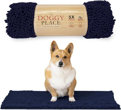 My Doggy Place Dog Mud Mat, 36"x26" Ash – Thick Microfiber Entry Rug for Snow, Mud & Salt – Absorbent, Quick-Dry, Washer-Safe & Non-Slip, Large