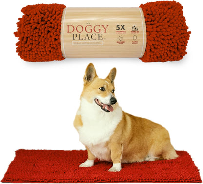 My Doggy Place Dog Mud Mat, 36"x26" Ash – Thick Microfiber Entry Rug for Snow, Mud & Salt – Absorbent, Quick-Dry, Washer-Safe & Non-Slip, Large