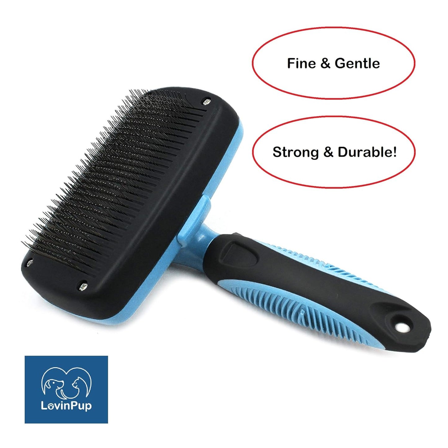 Pet Mat Remover – Professional Dematting Comb for Dogs and Cats – Stainless Steel Rounded Teeth for Gentle Knot & Tangle Removal – Dog Dematting Tools & Dog Grooming Supplies