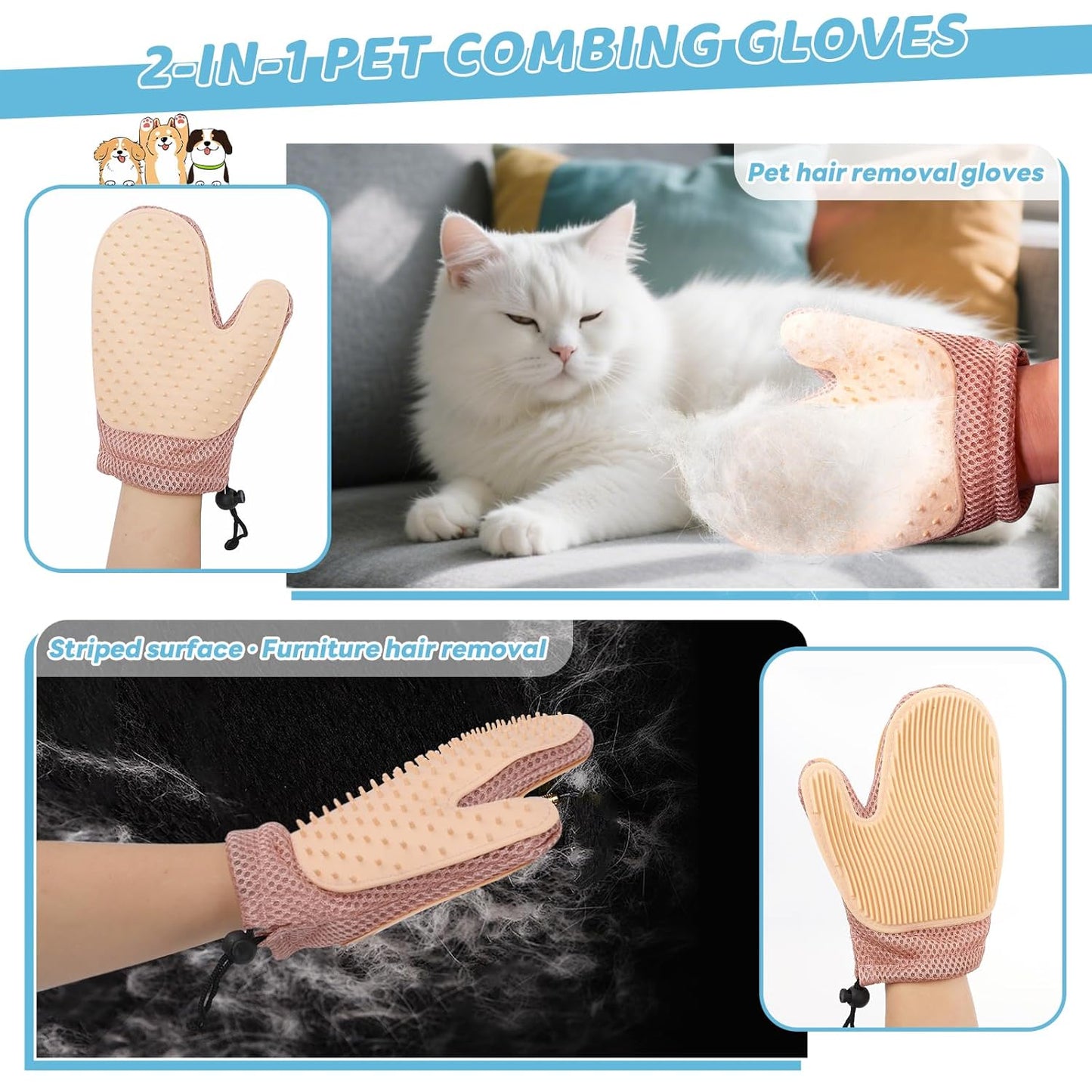 Pet Steam Brush Dog Cat 2026 New Grooming Comb for Shedding, Floating Hair, Smooth & Detangling, Gentle Cool Mist Softens Hair Reduces Static Helps Pets Who Dislike Bathing,Includes Waterless Shampoo