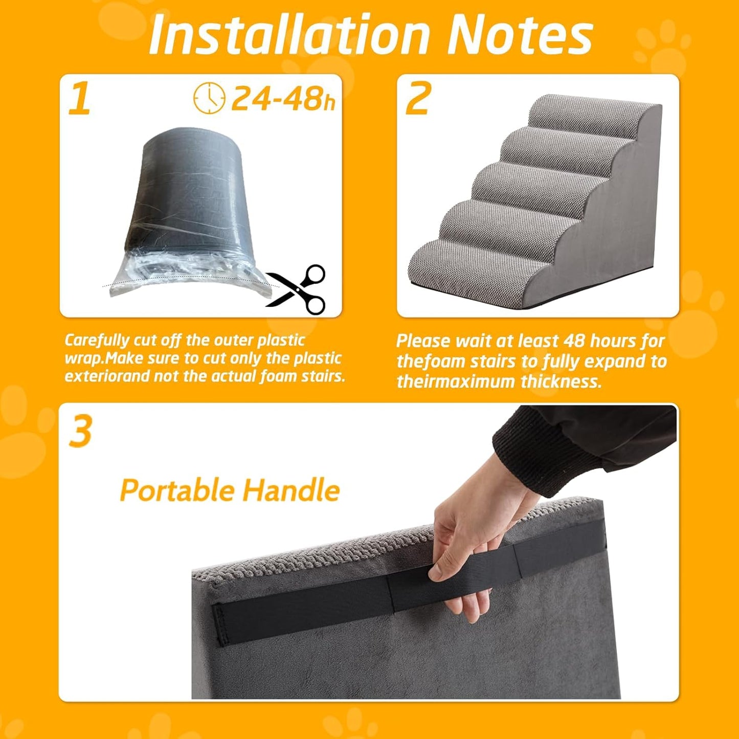 31" H Dog Stairs for Small and Medium Dogs 7-Step Ramps for High Beds and Couch Non-Slip Extra Wide Pet Stairs for Old Dogs and Puppy and Cat - Stable & Durable with Machine Washable Cover Indoor
