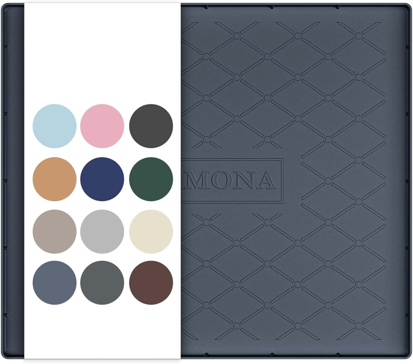 URMONA Under Sink Mat for Kitchen Waterproof, 34" x 22" Silicone Under Sink Mat for Shelf Liner Organizer, Cabinet Sink Protector Under Sink Liner for Bottom Kitchen, Bathroom(Light Grey)
