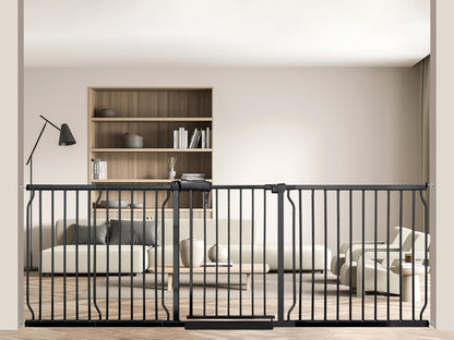 Extra Wide 76.4-81 Inch Large Baby Gates for Stairs, Doorways - No Drilling, Pressure Mounted Pet Gates for Kids & Dogs