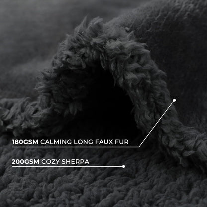 Luciphia Waterproof Bed Blanket Washable,Soft Sherpa Fleece Puppy Reversible Throw Blankets for Small Dog Cat,Furniture Cover Protector Couch Bed from Liquid Pee and Pet Fur, Light Grey, 40" x 28"