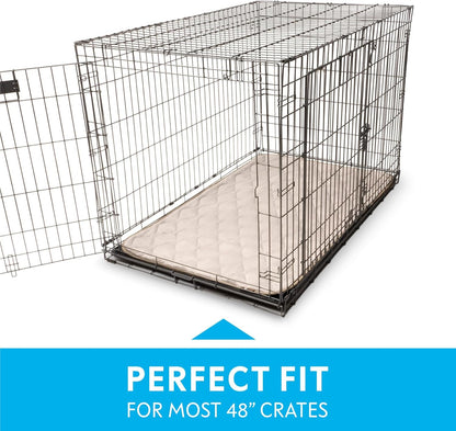 Paw Inspired Washable Padded Crate Mats for Dogs | 29” x 18” Pad, Fits 30-inch Kennels | Leakproof, Waterproof Bottom, Plush Pet Beds (Gray)
