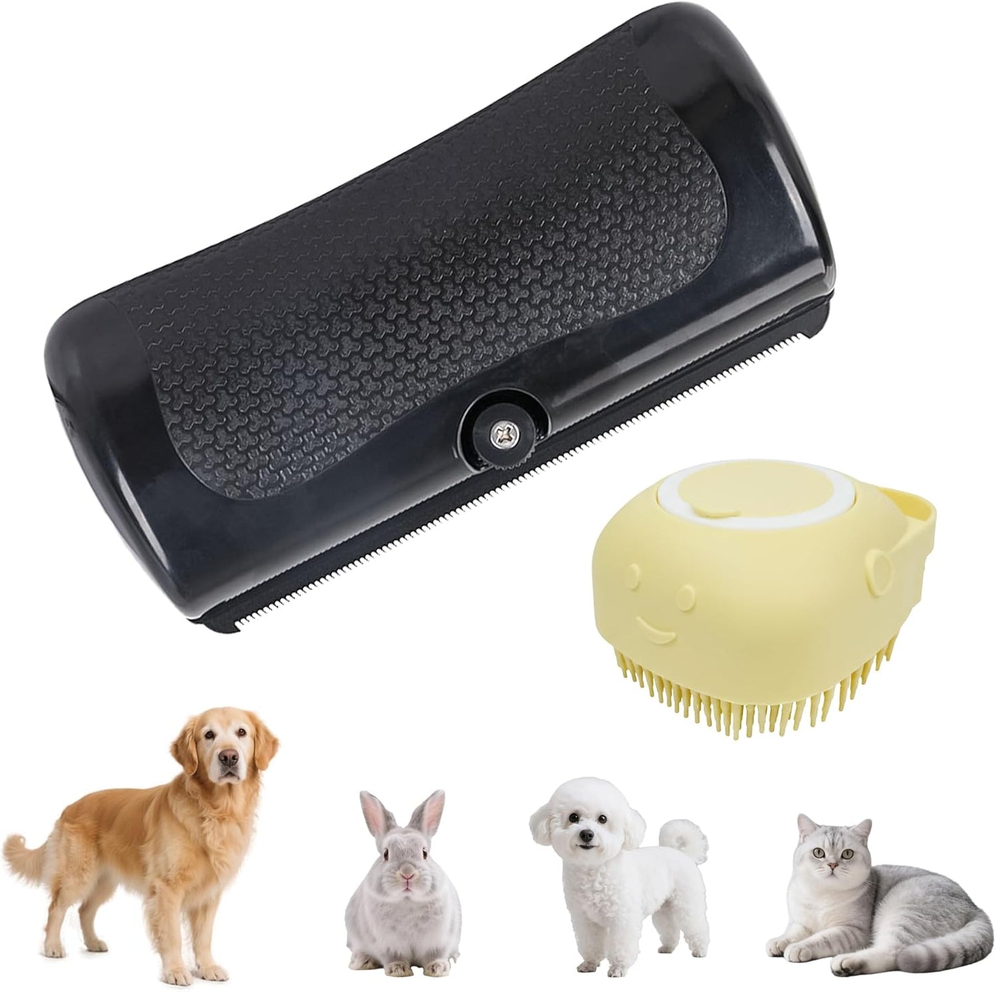 Deshedding Dog Brush, Deshedding Brush for Pets & Pet Bath Massage Brush,Pet Hair Removal Tools for Dogs, Cats, Horses, and Other Furry Pets,Professional Pet Grooming Brush for Dogs and Cats