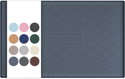 URMONA Under Sink Mat for Kitchen Waterproof, 34" x 22" Silicone Under Sink Mat for Shelf Liner Organizer, Cabinet Sink Protector Under Sink Liner for Bottom Kitchen, Bathroom(Light Grey)