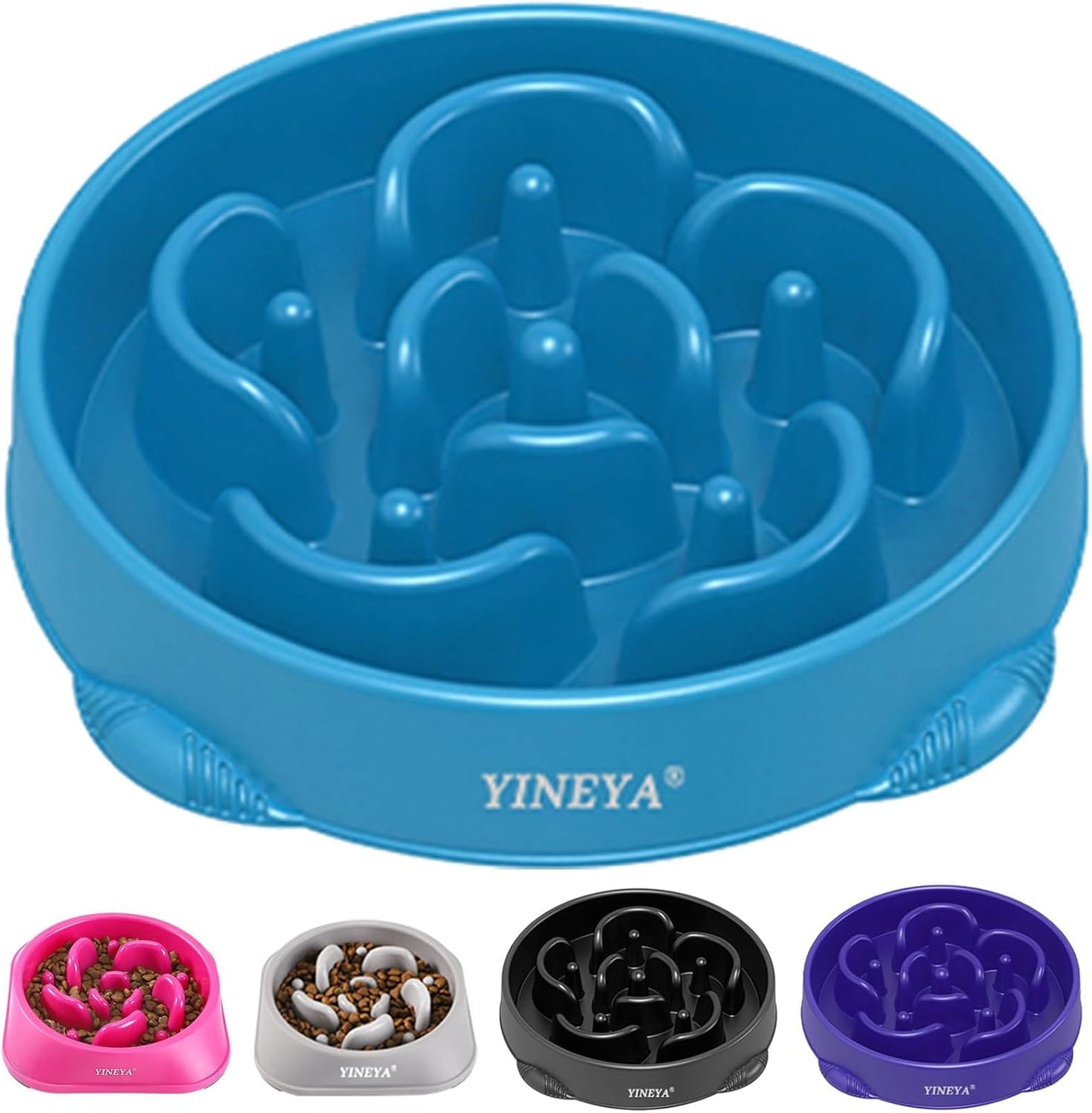 YINEYA Slow Feeder Dog Bowls, Pet Supplies that Slow Down Eating, Pet Food Bowls, Maze Dog Puzzle Feeder for Medium Breed