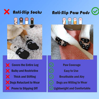Dog Paw Protector Anti-Slip Pads, Toe Grips for Dogs from Slipping On Hardwood Floors, Stronger Self-Adhesive Paw Pad Provide Traction for Senior, Injured Dogs (5 Sets - 10 Pads) (L)
