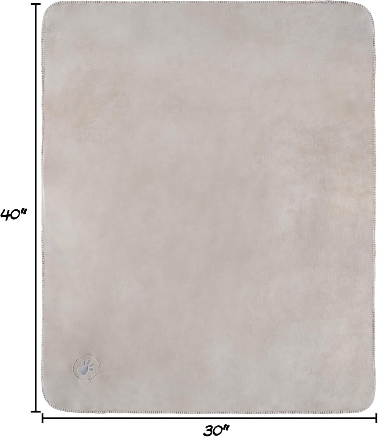 Waterproof Pet Blanket - 50x60-Inch Reversible Sherpa Fleece Throw Protects Couches, Cars, and Beds from Spills, Stains, and Fur by PETMAKER (Gray)