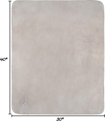 Waterproof Pet Blanket - 50x60-Inch Reversible Sherpa Fleece Throw Protects Couches, Cars, and Beds from Spills, Stains, and Fur by PETMAKER (Gray)
