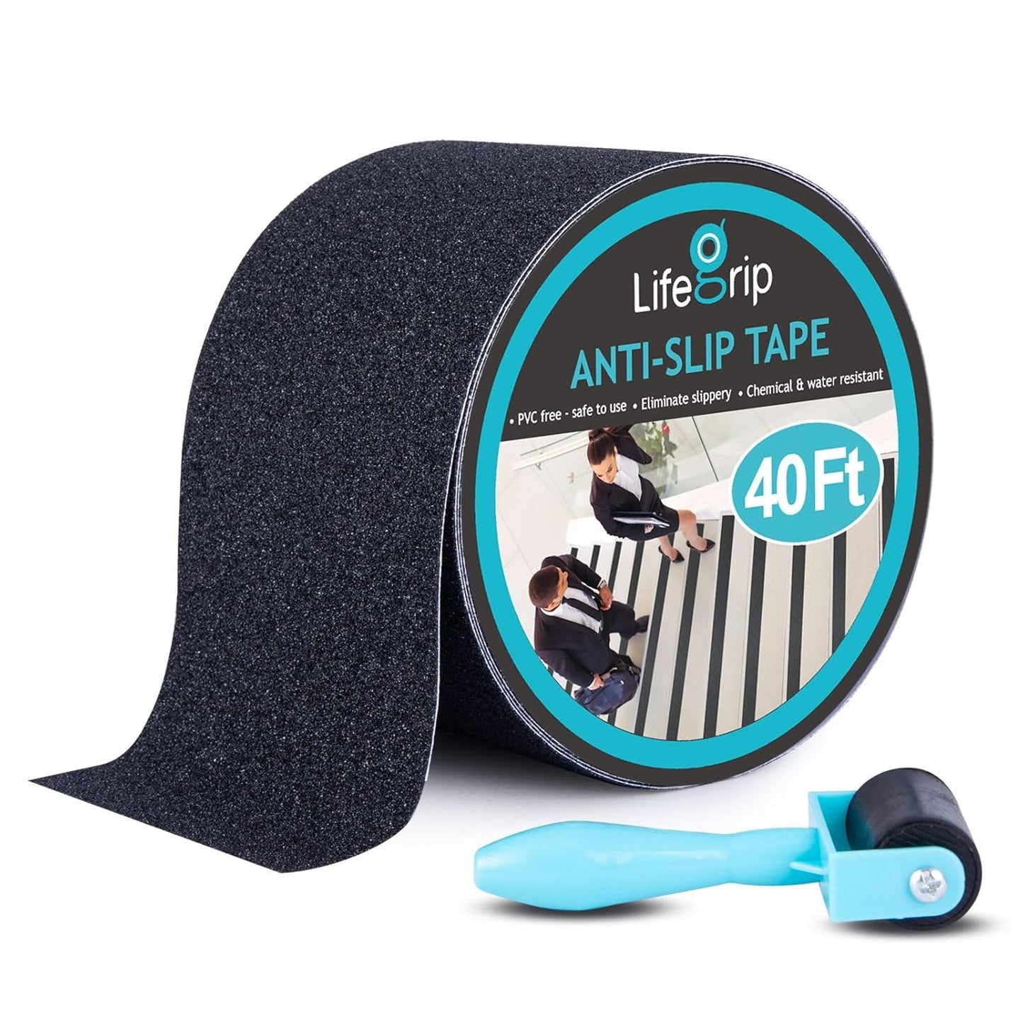LifeGrip Anti Slip Transparent Anti Slip Tape, 4 inch by 30 feet, Non-Slip Traction Grip Tape to Tubs, Boats, Stairs, Clear, Soft, Comfortable for Bare feet (4" X 30')