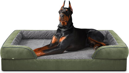 INVENHO Orthopedic Dog Beds Large Sized, XL Washable Dog Sofa with Egg-Crate Foam, Waterproof Lining and Non-Skid Bottom