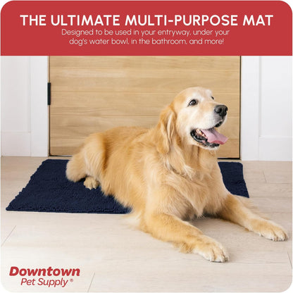 My Doggy Place Dog Mud Mat, 36"x26" Ash – Thick Microfiber Entry Rug for Snow, Mud & Salt – Absorbent, Quick-Dry, Washer-Safe & Non-Slip, Large