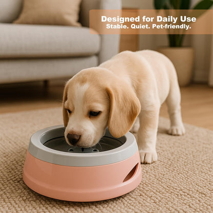 Pets No-Spill Slobber Stopper Water Bowl,Splash Proof Drinking Bowl for Home and Travel,No Messy No Drip No Sloppy Water Bowl for Sm-Med Dogs/Cats/Pets 25OZ