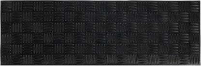 Ottomanson Outdoor Rubber Stair Treads – Ribbed Heavy-Duty Non-Slip Stair Mats – Best Grip on Concrete, Brick & Textured Step – Fastening Recommended for Wooden & RV Steps, Pack of 5