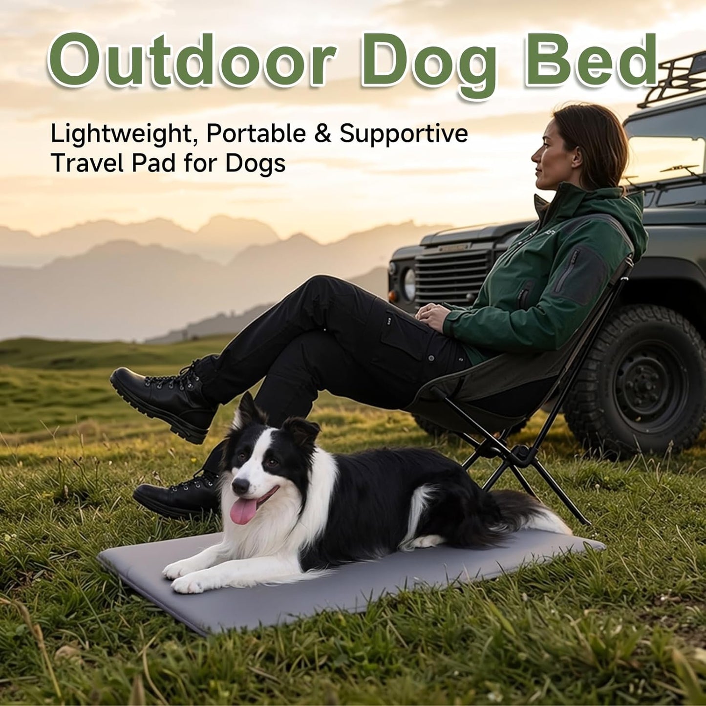 Outdoor XL Dog Crate Pad, Reversible Waterproof Crate Mat Bed, Wipeable Kennel Mat Pet Sleeping for Medium Large Dogs, Waterproof, Wipeable, Anti-Slip, Kennel Pad 41 x 27 Inch, Dark Gray