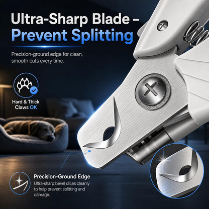 Dog Nail Clippers - All Steel Material, Built-in Spring,Heavy Duty Dog Nail Trimmer Full Metal Razor Sharp Professional for All Dogs Cats with Thick Toena,Dog Nail Trimmers
