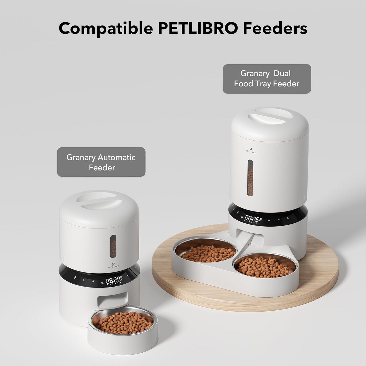 PETLIBRO Automatic Dog Feeder with Camera, Auto Cat Food Dispenser Slow Feeders Dogs Bowl, 1080P HD Video with Night Vision, 5G WiFi with 2-Way Audio, Stainless Steel Slow Food Tray for Small Dogs