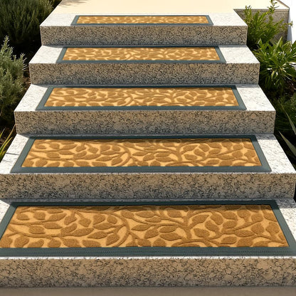 Stair Runners for Wooden Steps, Non Slip Stair Carpet Treads, 2 Pcs 30" x 8.5" Stair Mats Rug Heat Insulation Rubber Backing, Staircase Step Treads for Elders, Dogs & Kids, Coco Lattice.