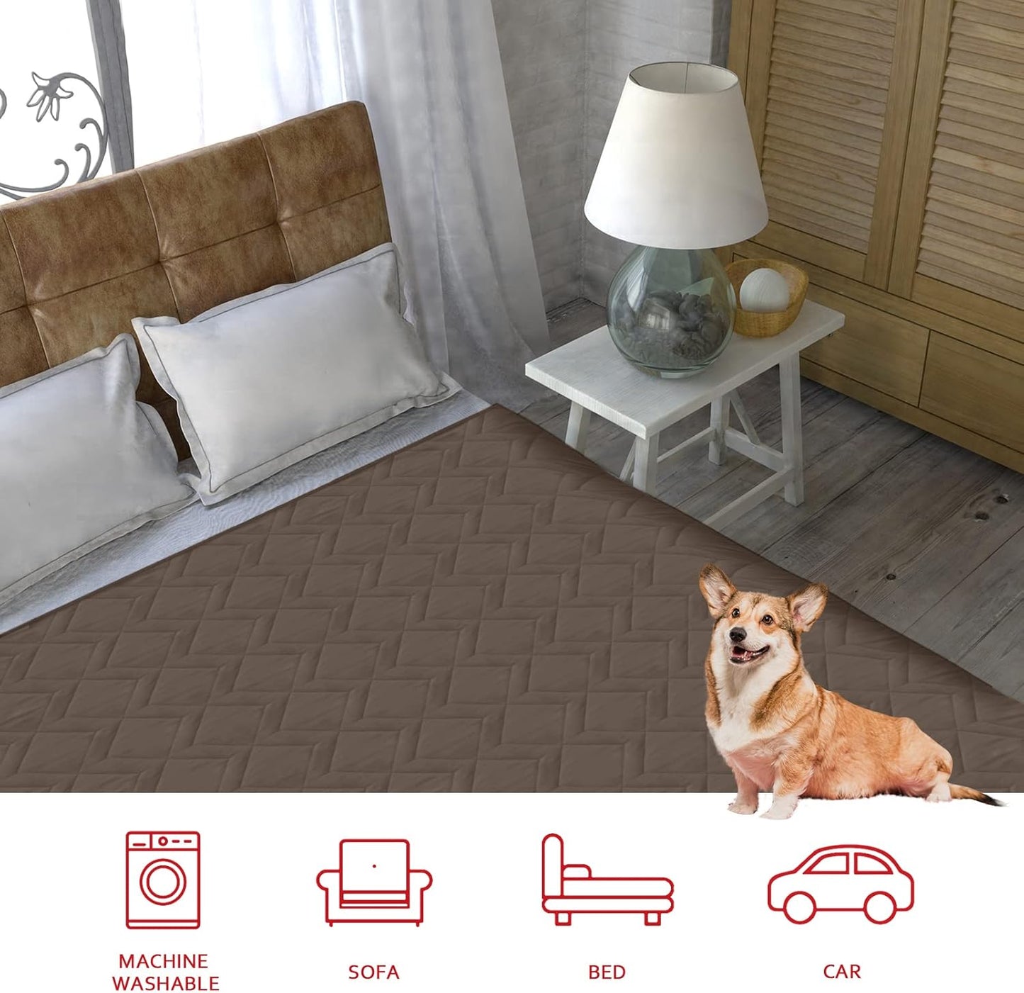 Moonsea Waterproof Couch Cover for Dogs Antislip Washable Blanket Bed Cover Pet Sofa Couch Furniture Protector Cover for Kids Children Dog Cat(30" X 70")