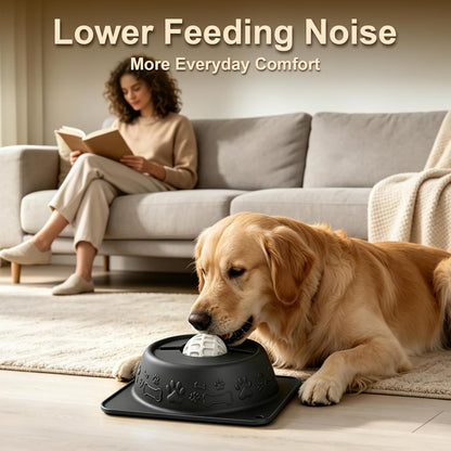 Slow Feeder Dog Bowl for Liquid Treats, Anti-Slip Lick Bowl, Bone Broth and Yogurt Puzzle Feeder, No Spill Pet Bowl Pup Lick Toy for Large Medium Small Dogs and Cats, Anxiety Relief, Blue