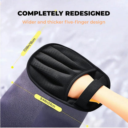 Pet Hair Removal Glove for Dogs & Cats, Newly Upgraded Reusable Electrostatic Pet Hair Glove, Magic Brush Pet Hair Remover Comes with Nail clippersTool for Clothing, Couch, Carpet, Car Seat