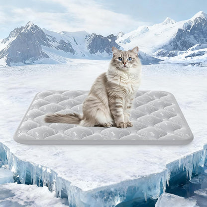 Rywell Dog Cooling Mat 2.0, Ocean Blue,44" x 32" Thick & Durable Cooling Mat for Extra Large Dogs, Long-Lasting Cool with Waterproof & Color-Changing Arc-Chill Tech (Q-Max>0.5) Washable& Non-Toxic